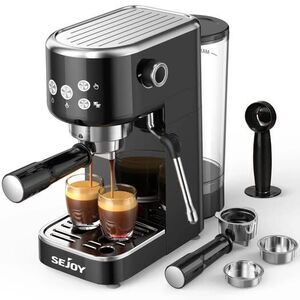 SEJOY Espresso Machine w/ Milk Frother –  new- Open Box